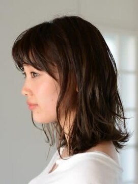 アース 三軒茶屋店(HAIR&MAKE EARTH) 外はねグレージュセミディ_三軒茶屋_髪質改善_トリートメント