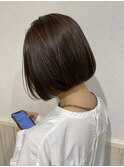 【 まとまるボブ×グレージュ 】
