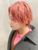 テトヘアー(teto hair)&nbsp;ブリーチカラー、アプリコットピンク、コーラルピンク