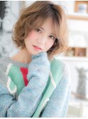 くせ毛風ウルフボブ小顔ミルクティアッシュc5越谷10代20代30代