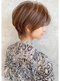 ショートボブ髪型30代40代50代前髪あり前髪なし面長丸顔【倉田】