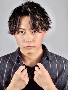 ヒロギンザ 新橋日比谷口店(HIRO GINZA) モテセンターパート/マッシュパーマ/ハイライト/ウルフ/波巻き