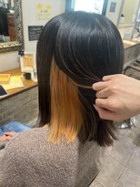 ネオリーブカップ 町田店(Neolive capu)&nbsp;インナーカラー☆オレンジベージュ/ボブ【町田駅/jr町田駅】