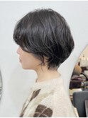 ショートヘア/ボブ/可愛い丸み/簡単スタイリング/20代30代
