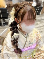 ヘアセット アリエス 新宿駅前店(aries)&nbsp;*.サイド編みおろし.*