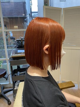 ハイレート ウニクス川越店(Hairate) [Ikeda]オレンジ×ボブ