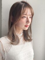 艶感チェリーブラウン美髪前髪ホワイトグレージュ#330f0518