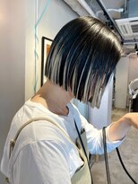 ルーム(Loom.)&nbsp;デザインカラーコントラストハイライト切りっぱなしボブ