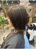 ショートボブレイヤーカット10代20代30代40代50代前髪ありカラー