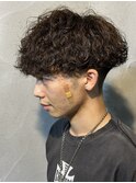 波巻きスパイラルパーマメンズパーマメンズマッシュ群馬高崎眉毛