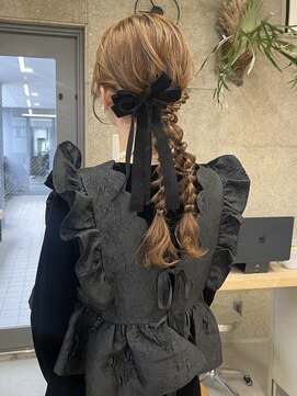 シロ 大名2号店(SiLO) ツイン編み下ろしアレンジ**