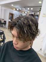 スウェル 津田沼店(Swell)&nbsp;波巻きハイライト[津田沼駅/Men's/メンズカット/パーマ]