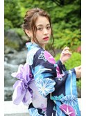 夏祭り 浴衣 花火大会スタイル