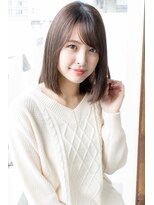 AFLOAT明日香の 大人かわいい 小顔 大人ボブ ボルドー セミディ