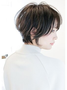 ヌーベルヴァーグ(Nouvelle Vague) 絶壁解消×くびれ×30代40代50代×前髪長め大人ショートボブ