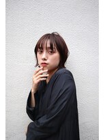 セシルヘアー 岡山駅前店(Cecil hair)&nbsp;くびれボブ/ボブミニウルフ/グレージュ