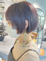 ロリム(RorriM)&nbsp;ダブルカラー　ラベンダーグレージュ　切りっぱなしボブ