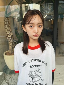 ヒュージ 三軒茶屋(huge) 透明感UP♪ラベージュカラー/ぱつっとミディ