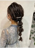 ヘアアレンジ/アッシュブラック/フレンチカジュアル