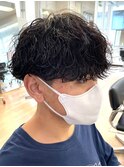 波巻きスパイラルパーマメンズマッシュツイストスパイラルパーマ