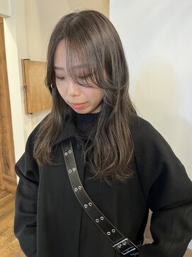 ロティー 天神(loty) 【hono】オリーブベージュ/透明感/ブリーチ無しカラー