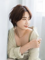 フレーム 博多店(FRAME)&nbsp;大人かわいい柔らかショートボブ×透明感ナチュラルベージュ