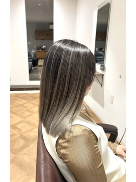 オーダイム(ou' dime) ミルクティーベージュバレイヤージュブリーチ