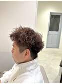 スパイキーショートパーマ○山地
