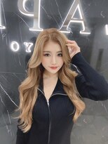 ラピス 渋谷本店(Lapis) ミルクティーカラー/ブリーチなし/レイヤーカット/ミニウルフ