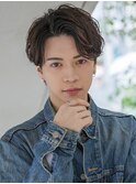 小久保styleフェザーパーマフェザーショートグレーエンドカラー