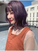 艶髪ラベンダーベージュダブルカラー