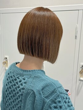 シュク 高円寺(SYUK) 加藤【高円寺】ミニボブ/シナモンベージュ/切りっぱなしボブ