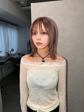 ブローチ(brooch) シアーベージュ＊ペールピンク