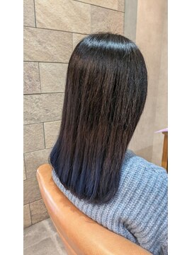 スーリール 姪浜店(Sourire) 裾カラー×ネイビーブルー☆