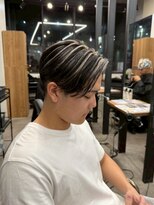 リッチブランドアンドコー(Rich Brand&Co)&nbsp;スパイラルパーマツイストパーマアップバング短髪メッシュ