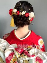 ナカオコアフュール(NAKAO COIFFURE)&nbsp;和装ヘアスタイル 成人式 卒業式 着物ヘア アップスタイル