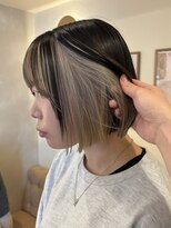 LUVISM 栄店/名古屋/ダブルカラー/ブリーチ/顔周りレイヤー/学割【5月1日OPEN(予定)】 ボブ/ミディアム/レイヤー/顔周りレイヤー/艶カラー/栄