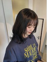 ファンファンバイルー 岐阜(fan fun by Rooo) 外ハネくびれミディアムヘアー