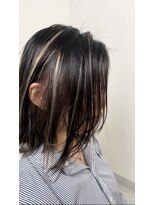 ボブ屋&nbsp;長めボブ×ハイライト