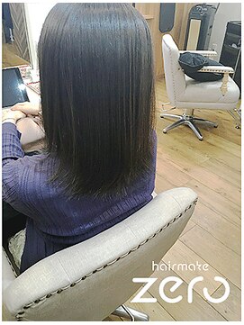 ヘアメイクゼロ 坂戸駅前店(hairmake zero) アッシュブラック×カクテルトリートメント