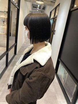 ネウィ ジャム 町田(newi JAM) ワンカールボブ/切りっぱなしボブ/前下がりボブ/暗髪