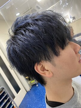 ヘアーシェルターフォーメン(Hair Shelter for men) ブルーブラックちょいウルフ