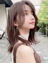 シルクレイ 吉祥寺店(Silk-lei)&nbsp;大人かわいいフェザーバング外ハネミディアムベージュ吉祥寺