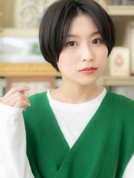 カバーヘア イヴ 戸頭店(COVER HAIR EVE) センターパート小顔ミニボブショートマッシュc5戸頭20代30代40代
