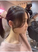 韓国風前髪×チョコレートカラー【髪質改善/新宿/大人ガーリー】