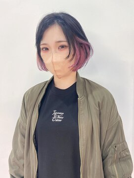 ギグスダブル 栄店(gigs double) インナーカラー★ピンク