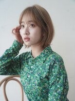 ガーランドツー(Garland 2F)&nbsp;前髪/マチルダボブ/ピンクベージュ/インナーグレージュ/池袋