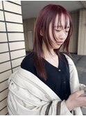 【sowi 依田】 フェイスレイヤーウルフ×カシスピンク
