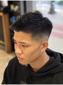 ツーブロックショートメンズ短髪梅田理容室バーバー