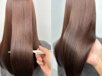 スムーズ 北千住(smoos’)の写真/「縮毛・ストレートは痛む！？」の概念を覆す、従来の縮毛矯正よりダメージを軽減した薬剤を使用◎